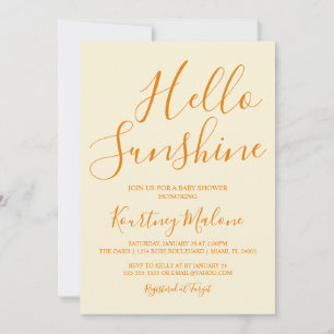 Sunshine Gender Neutral Baby Shower Invitation