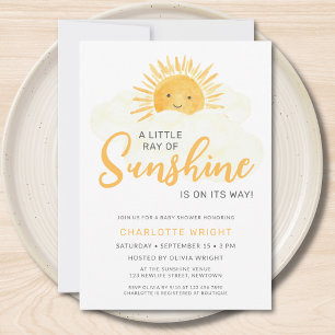 Sunshine Gender-Neutral Baby Shower Invitation