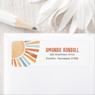 Sunshine Gender Neutral Baby Shower Return Address Label