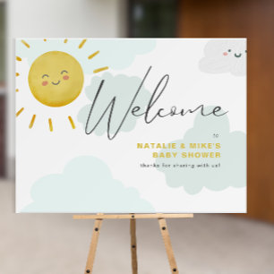 Sunshine Gender Neutral Baby Shower Welcome Foam Board