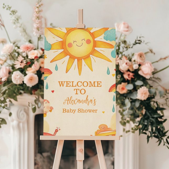 Sunshine Gender Neutral Boho Sun Baby Shower Foam Board (Creator Uploaded)