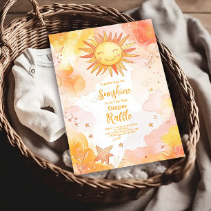 Sunshine Gender Neutral Boho Sun Diapper Raffle Enclosure Card