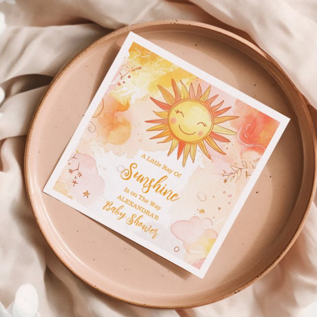 Sunshine Gender Neutral Boho Sun  Napkins (Creator Uploaded)