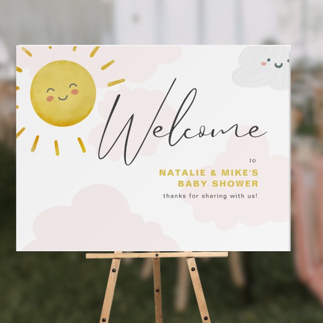 Sunshine Girl Baby Shower Welcome Foam Board (Creator Uploaded)