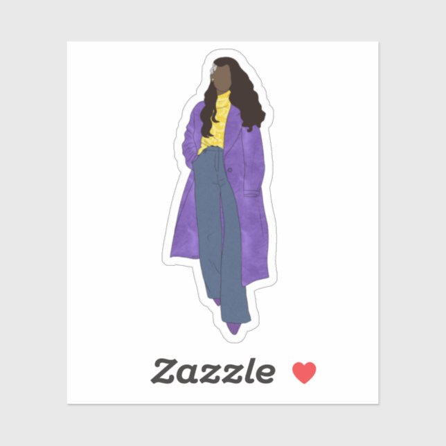 Sunshine Glory - Black Digital Art Handmade  Sticker (Sheet)