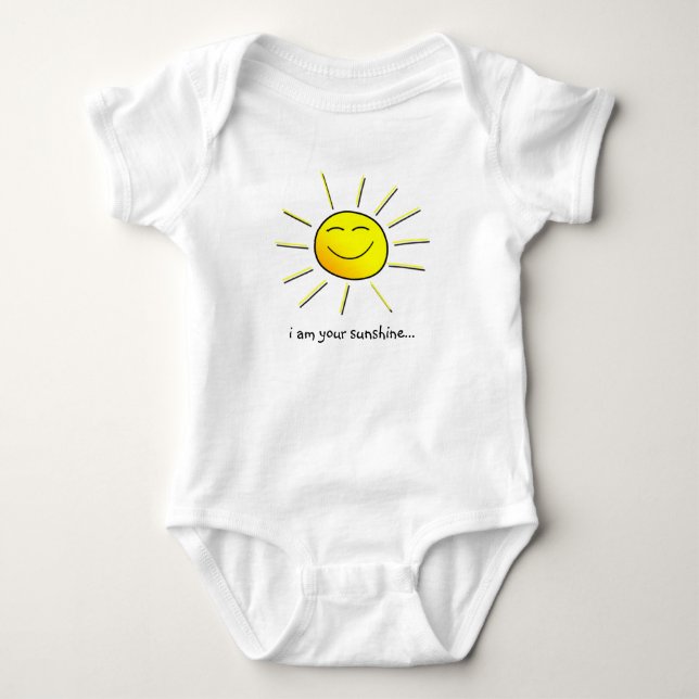 Sunshine (goes w/ "you are my sunshine") matching baby bodysuit (Front)