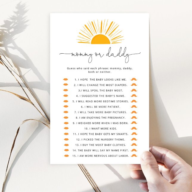 Sunshine Guess Who Said It Mommy or Daddy game (Creator Uploaded)