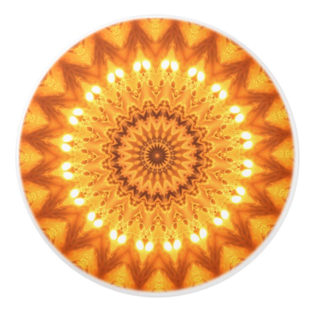 Sunshine & Happiness Mandala Decorative Pull Knob (Front)