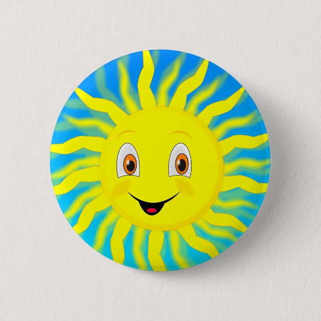 Sunshine Happy Face Button (Front)