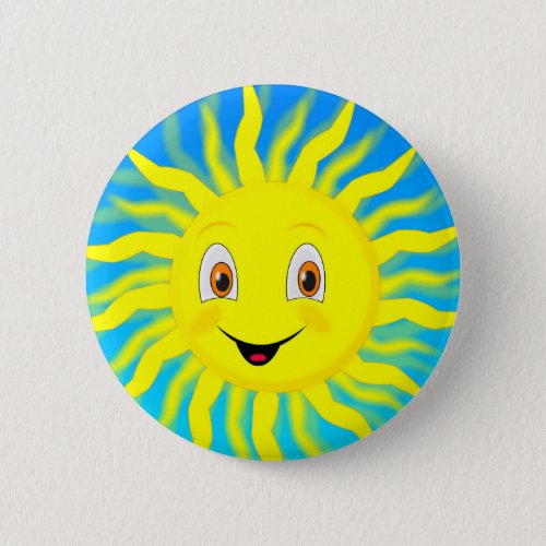 Sunshine Happy Face Button