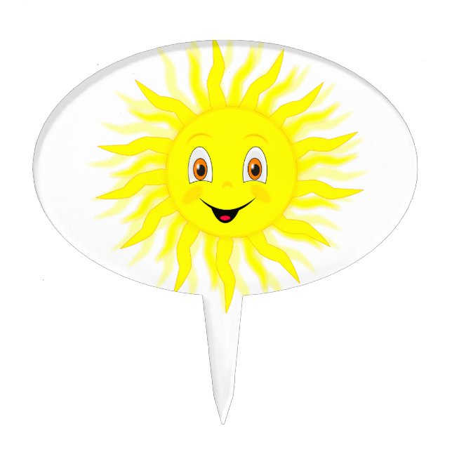 Sunshine Happy Face Cake Topper (Front)