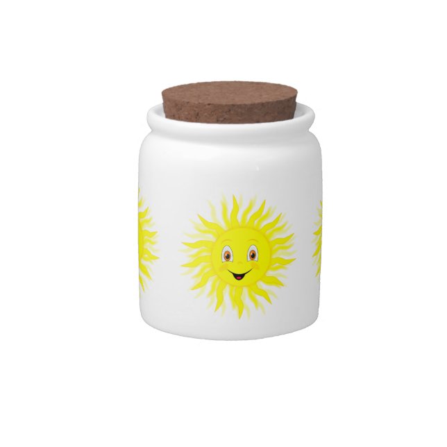 Sunshine Happy Face Candy Jar (Front)