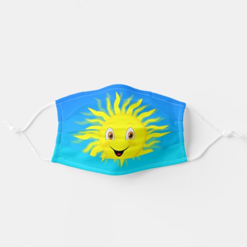 Sunshine Happy Face Drawing Adult Cloth Face Mask