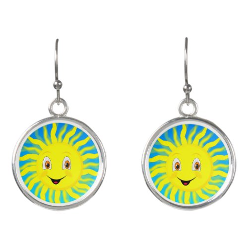 Sunshine Happy Face Earrings