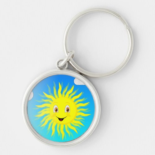 Sunshine Happy Face Keychain