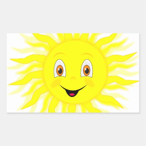 Sunshine Happy Face Rectangular Sticker