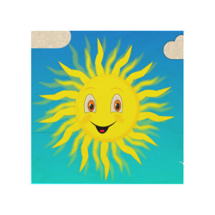 Sunshine Happy Face Wood Wall Art