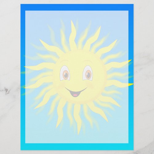 Sunshine Happy Sun Face Letterhead