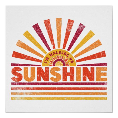 Sunshine _ Happy Sunrise _ Summer Sunflower  Poster