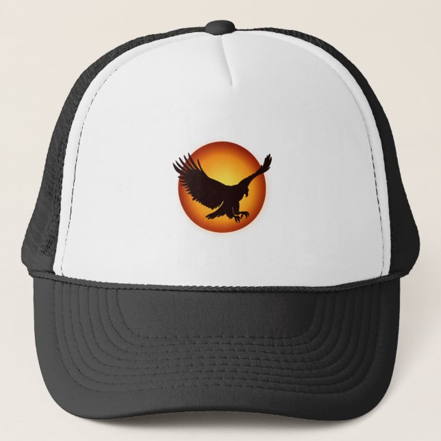 Sunshine hawk silhouette - Choose background color Trucker Hat (Front)
