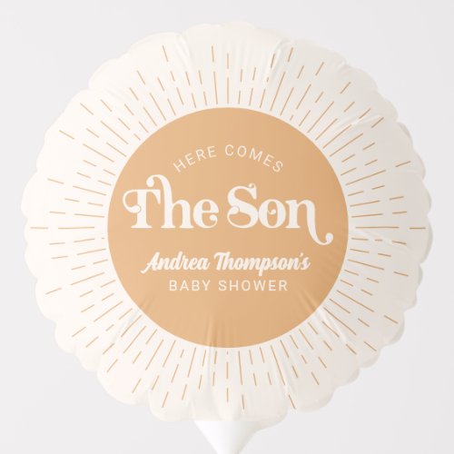 Sunshine Here Comes The Son Boy Bay Shower Balloon
