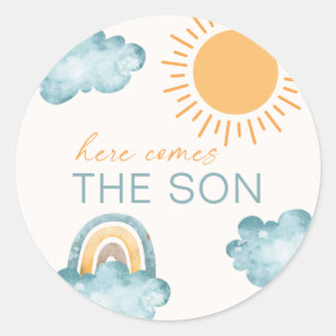 Sunshine Here Comes The Son  Classic Round Sticker