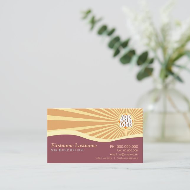 Sunshine Hills Earth Curves Business Card (Standing Front)