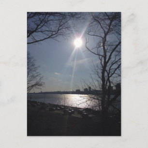 Sunshine Hudson River Riverside Park New York City Postcard