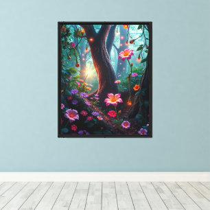 Sunshine in a Whimsical Fairy Forest  Canvas Print