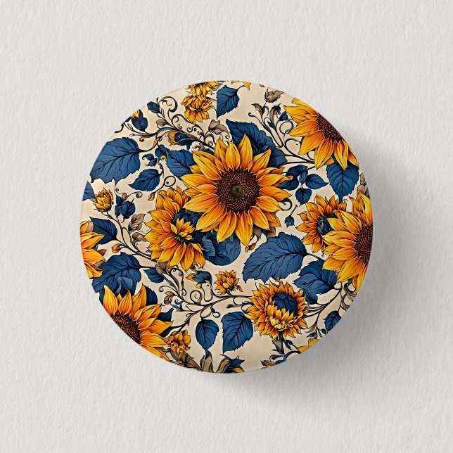 Sunshine in Bloom: Sunflower Button (Front)