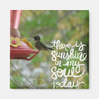Sunshine in my Soul Hummingbird Magnet