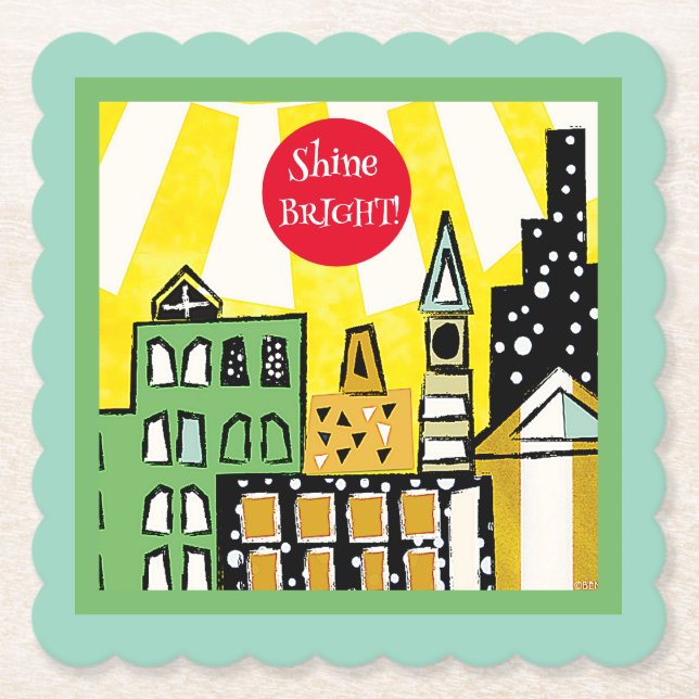 SUNSHINE IN THE CITY PAPER COASTER (Front)