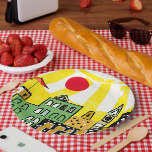 SUNSHINE IN THE CITY PAPER PLATES