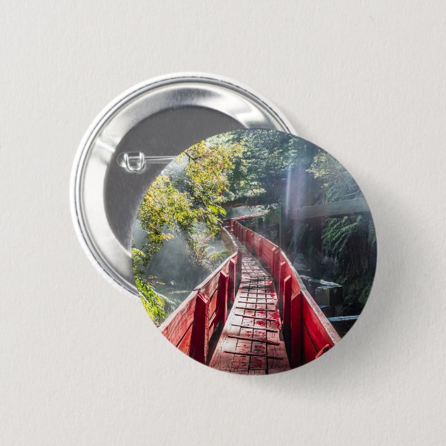 Sunshine in the Termas Geometricas, Conaripe, Chil Button (Front & Back)