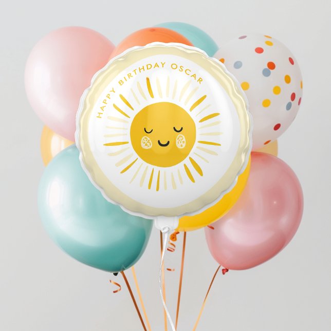 Sunshine is Turning One Birthday Party  Balloon (Creator Uploaded)
