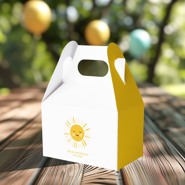 Sunshine is Turning One Birthday Party  Favor Boxes (Creator Uploaded)