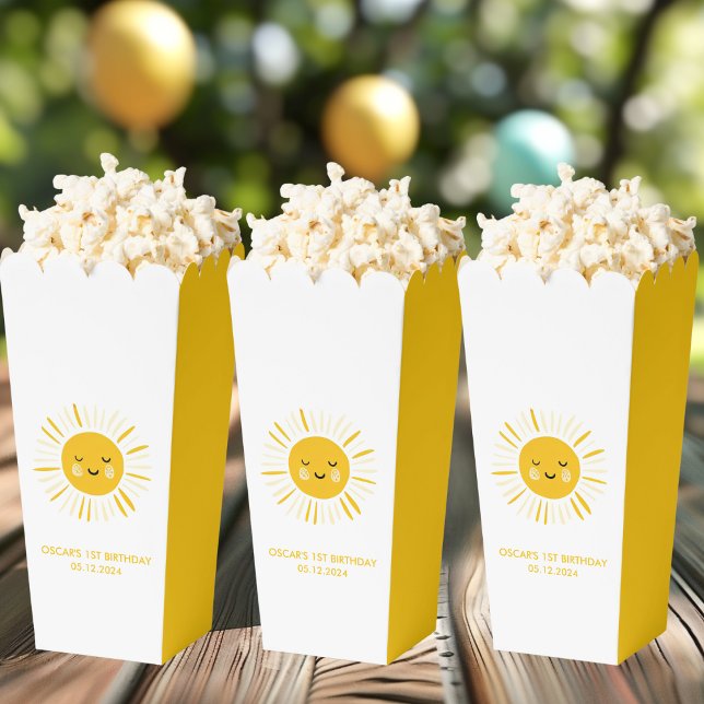 Sunshine is Turning One Birthday Party  Favor Boxes (Creator Uploaded)