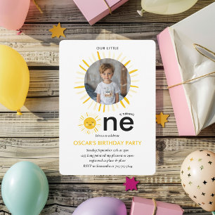 Sunshine is Turning One Birthday Party Invitation