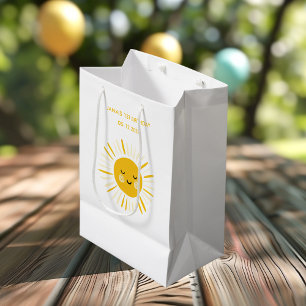 Sunshine is Turning One Birthday Party Medium Gift Bag