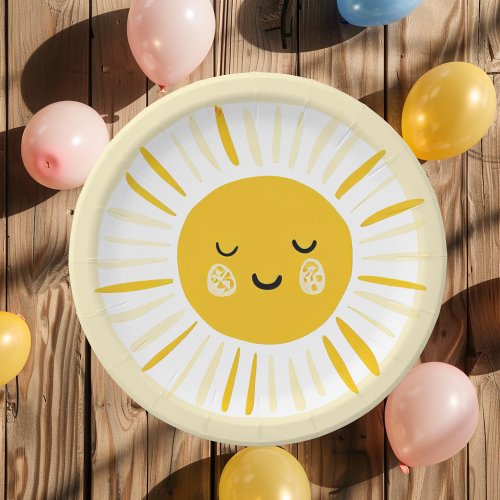 Sunshine is Turning One Birthday Party  Paper Plates