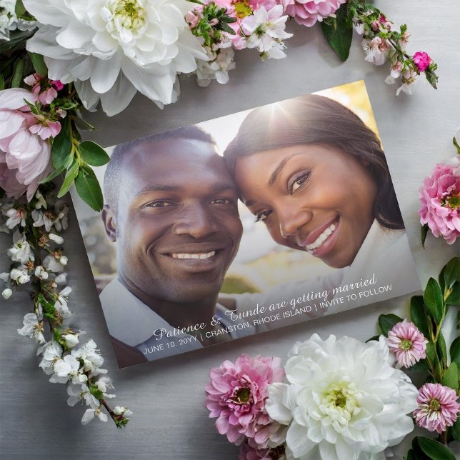 Sunshine Joy Photo Wedding Save the Date Postcard (Creator Uploaded)
