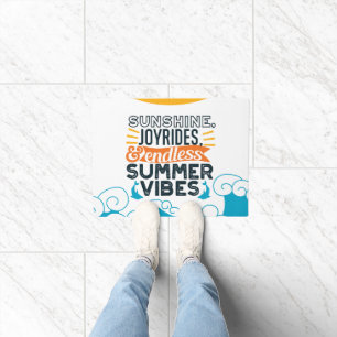 Sunshine & Joyrides - Endless Summer Vibes Quote Doormat