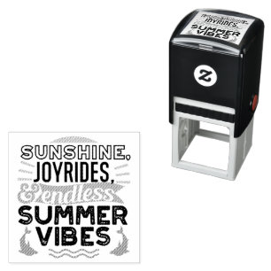 Sunshine & Joyrides - Endless Summer Vibes Quote Self-inking Stamp