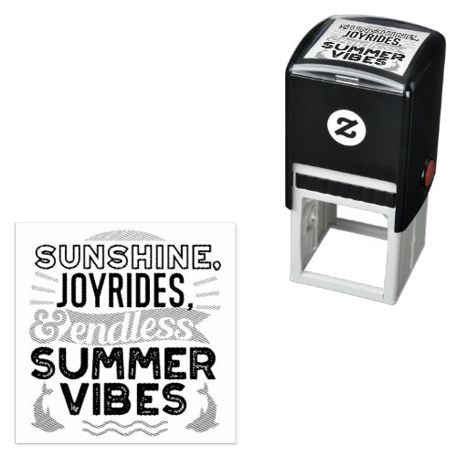 Sunshine  Joyrides _ Endless Summer Vibes Quote Self_inking Stamp