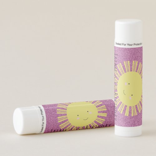 Sunshine Kawaii Glitter Birthday Party Lip Balm