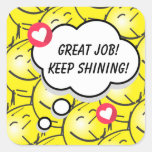 Sunshine Keep Shining Great Job Classroom Praise Square Sticker