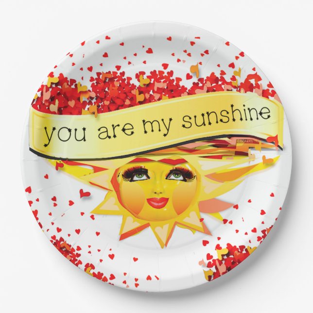 SUNSHINE KISSES PAPER PLATES (Front)