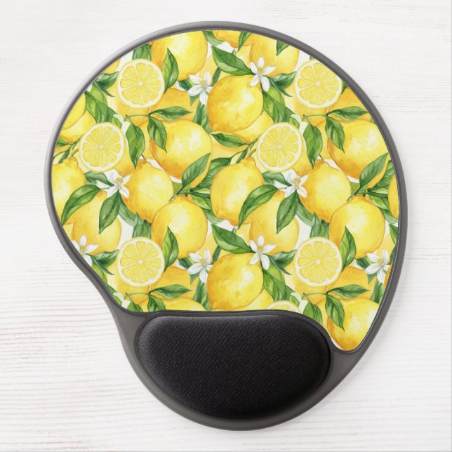 Sunshine Lemon Blossom Gel Mouse Pad (Front)