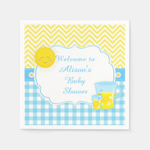 Sunshine & Lemonade Blue & Yellow  Napkins