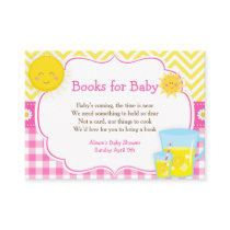 Sunshine & Lemonade Pink & Yellow Books for Baby Enclosure Card